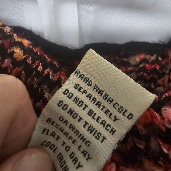 Vertigo Paris Red Marled Hooded Cardigan Retro Hippie Boho Knit XL - Picture 9 of 10